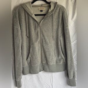 Universal Threads Women's Gray Zip-Up Hoodie with pockets Medium